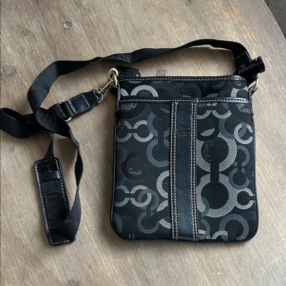 COACH Monogram Crossbody Bag with Leather Trim - Picture 3 of 11